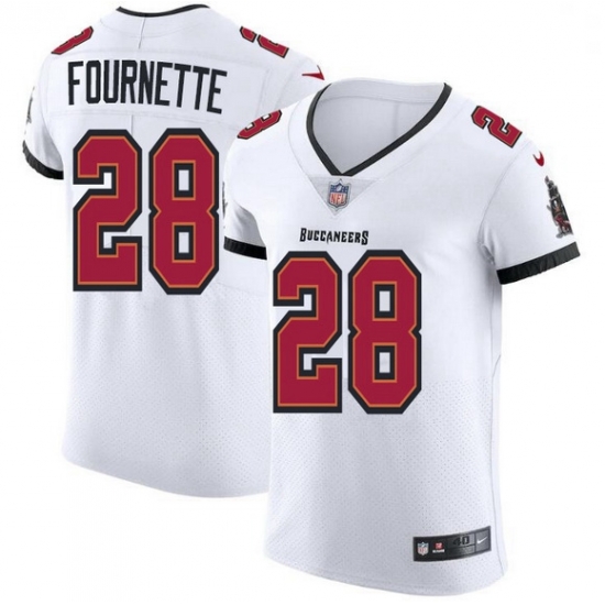 Men Tampa Bay Buccaneers 28 Leonard Fournette Men Nike White Vapor Elite Jersey Men Tampa Bay Buccaneers 28 Leonard Fournette Men Nike White Vapor Elite Jersey