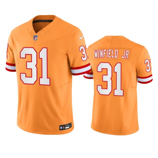 Men Tampa Bay Buccaneers 31 Antoine Winfield Jr Orange Throwback Limited Stitched Jersey Men Tampa Bay Buccaneers 31 Antoine Winfield Jr Orange Throwback Limited Stitched Jersey