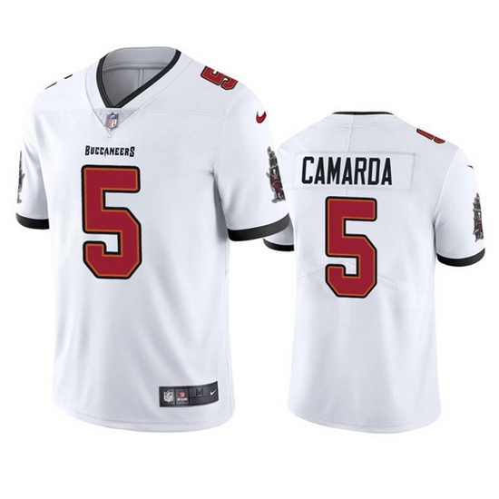 Men Tampa Bay Buccaneers 5 Jake Camarda White Vapor Untouchable Limited Stitched Jersey Men Tampa Bay Buccaneers 5 Jake Camarda White Vapor Untouchable Limited Stitched Jersey