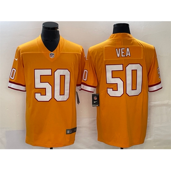 Men Tampa Bay Buccaneers 50 Vita Vea Orange Vapor Untouchable Limited Stitched Jersey Men Tampa Bay Buccaneers 50 Vita Vea Orange Vapor Untouchable Limited Stitched Jersey