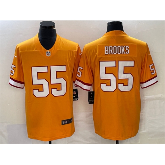 Men Tampa Bay Buccaneers 55 Derrick Brooks Orange Vapor Untouchable Limited Stitched Jersey Men Tampa Bay Buccaneers 55 Derrick Brooks Orange Vapor Untouchable Limited Stitched Jersey