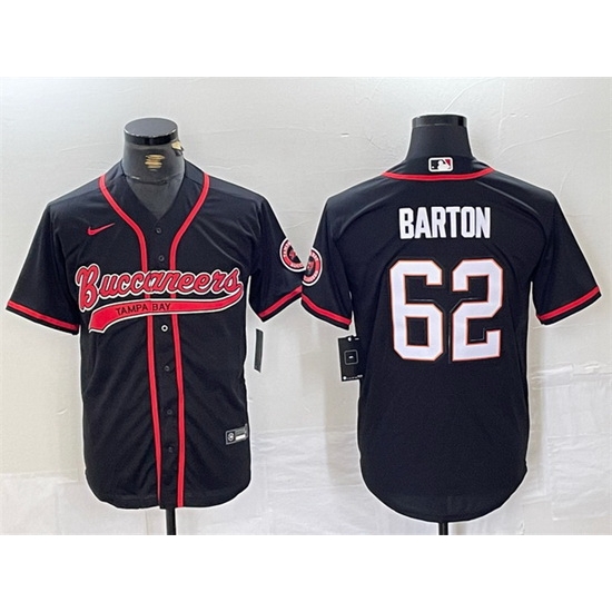 Men Tampa Bay Buccaneers 62 Graham Barton Black Cool Base Stitched Baseball Jersey Men Tampa Bay Buccaneers 62 Graham Barton Black Cool Base Stitched Baseball Jersey