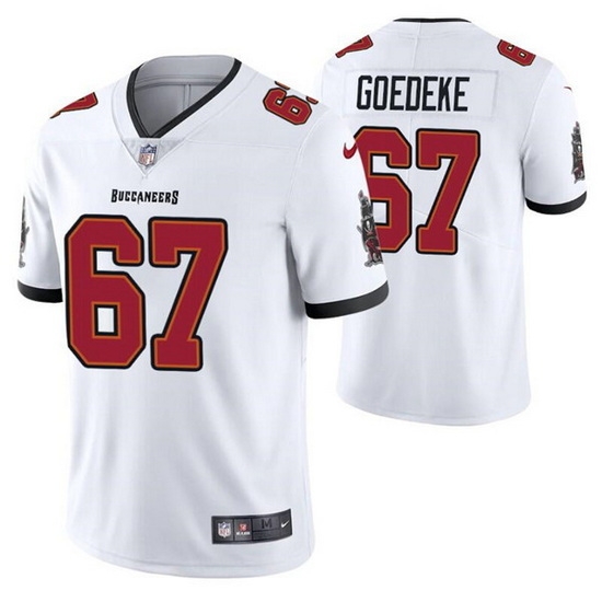 Men Tampa Bay Buccaneers 67 Luke Goedeke White Vapor Untouchable Limited Stitched Jersey Men Tampa Bay Buccaneers 67 Luke Goedeke White Vapor Untouchable Limited Stitched Jersey