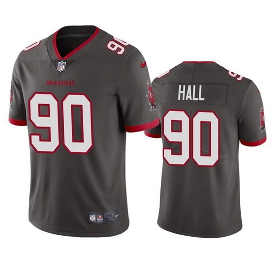 Men Tampa Bay Buccaneers 90 Logan Hall Grey Vapor Untouchable Limited Stitched Jersey Men Tampa Bay Buccaneers 90 Logan Hall Grey Vapor Untouchable Limited Stitched Jersey
