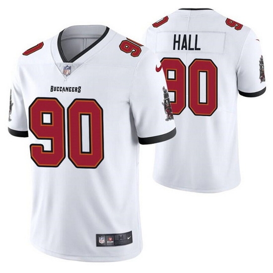 Men Tampa Bay Buccaneers 90 Logan Hall White Vapor Untouchable Limited Stitched Jersey Men Tampa Bay Buccaneers 90 Logan Hall White Vapor Untouchable Limited Stitched Jersey