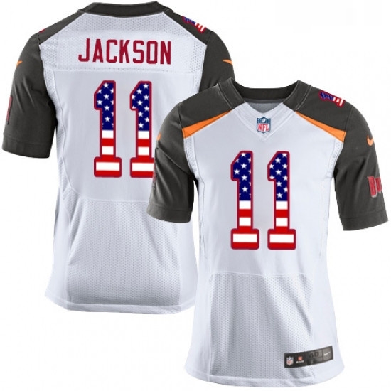 Mens Nike Tampa Bay Buccaneers 11 DeSean Jackson Elite White Road USA Flag Fashion NFL Jersey Mens Nike Tampa Bay Buccaneers 11 DeSean Jackson Elite White Road USA Flag Fashion NFL Jersey