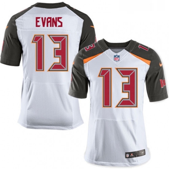 Mens Nike Tampa Bay Buccaneers 13 Mike Evans Elite White NFL Jersey Mens Nike Tampa Bay Buccaneers 13 Mike Evans Elite White NFL Jersey