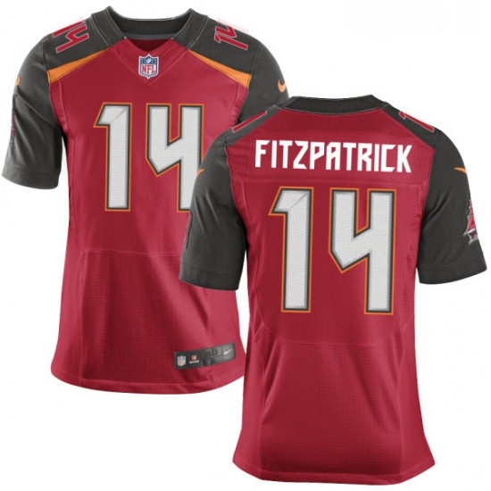 Mens Nike Tampa Bay Buccaneers 14 Ryan Fitzpatrick Elite Red Team Color NFL Jersey Mens Nike Tampa Bay Buccaneers 14 Ryan Fitzpatrick Elite Red Team Color NFL Jersey