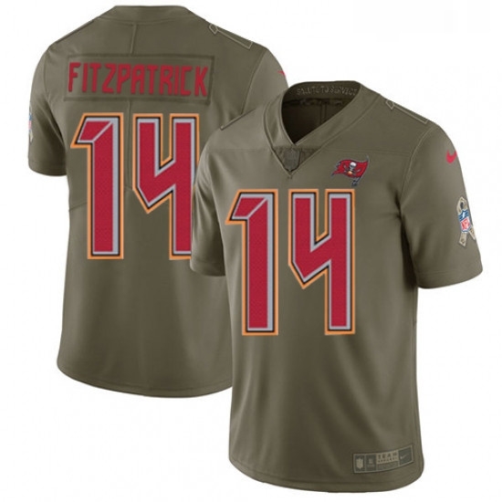 Mens Nike Tampa Bay Buccaneers 14 Ryan Fitzpatrick Limited Olive 2017 Salute to Service NFL Jersey Mens Nike Tampa Bay Buccaneers 14 Ryan Fitzpatrick Limited Olive 2017 Salute to Service NFL Jersey