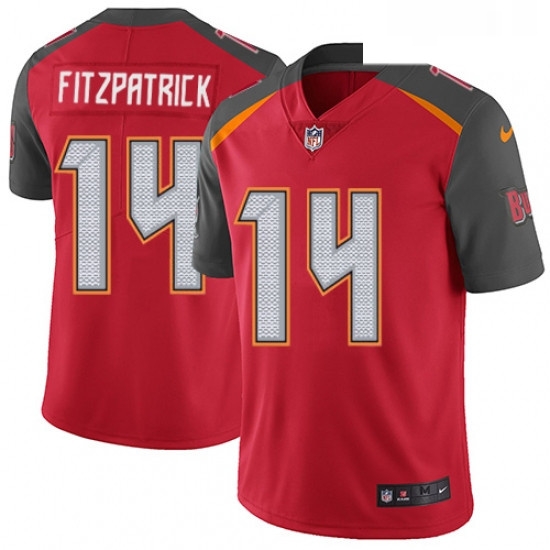 Mens Nike Tampa Bay Buccaneers 14 Ryan Fitzpatrick Red Team Color Vapor Untouchable Limited Player NFL Jersey Mens Nike Tampa Bay Buccaneers 14 Ryan Fitzpatrick Red Team Color Vapor Untouchable Limited Player NFL Jersey