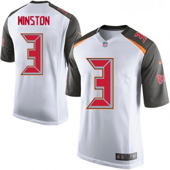 Mens Nike Tampa Bay Buccaneers 3 Jameis Winston Game White NFL Jersey Mens Nike Tampa Bay Buccaneers 3 Jameis Winston Game White NFL Jersey
