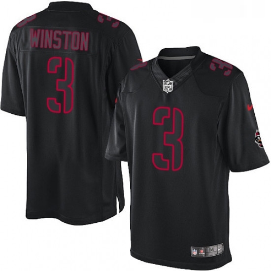 Mens Nike Tampa Bay Buccaneers 3 Jameis Winston Limited Black Impact NFL Jersey Mens Nike Tampa Bay Buccaneers 3 Jameis Winston Limited Black Impact NFL Jersey