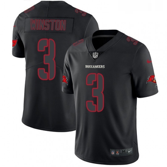 Mens Nike Tampa Bay Buccaneers 3 Jameis Winston Limited Black Rush Impact NFL Jersey Mens Nike Tampa Bay Buccaneers 3 Jameis Winston Limited Black Rush Impact NFL Jersey