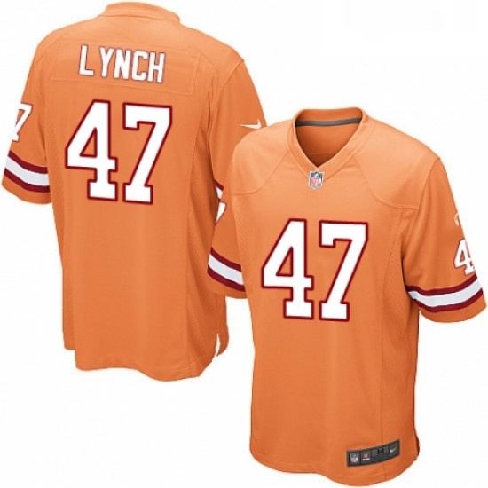 Mens Nike Tampa Bay Buccaneers 47 John Lynch Game Orange Glaze Alternate NFL Jersey Mens Nike Tampa Bay Buccaneers 47 John Lynch Game Orange Glaze Alternate NFL Jersey