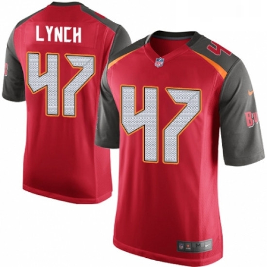 Mens Nike Tampa Bay Buccaneers 47 John Lynch Game Red Team Color NFL Jersey Mens Nike Tampa Bay Buccaneers 47 John Lynch Game Red Team Color NFL Jersey