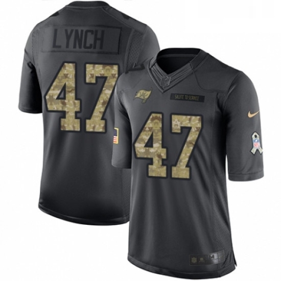 Mens Nike Tampa Bay Buccaneers 47 John Lynch Limited Black 2016 Salute to Service NFL Jersey Mens Nike Tampa Bay Buccaneers 47 John Lynch Limited Black 2016 Salute to Service NFL Jersey