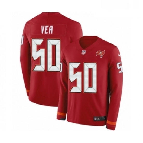 Mens Nike Tampa Bay Buccaneers 50 Vita Vea Limited Red Therma Long Sleeve NFL Jersey Mens Nike Tampa Bay Buccaneers 50 Vita Vea Limited Red Therma Long Sleeve NFL Jersey