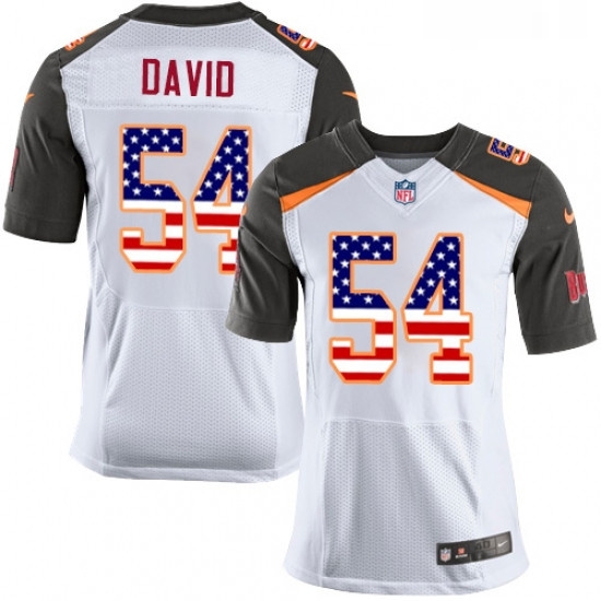 Mens Nike Tampa Bay Buccaneers 54 Lavonte David Elite White Road USA Flag Fashion NFL Jersey Mens Nike Tampa Bay Buccaneers 54 Lavonte David Elite White Road USA Flag Fashion NFL Jersey
