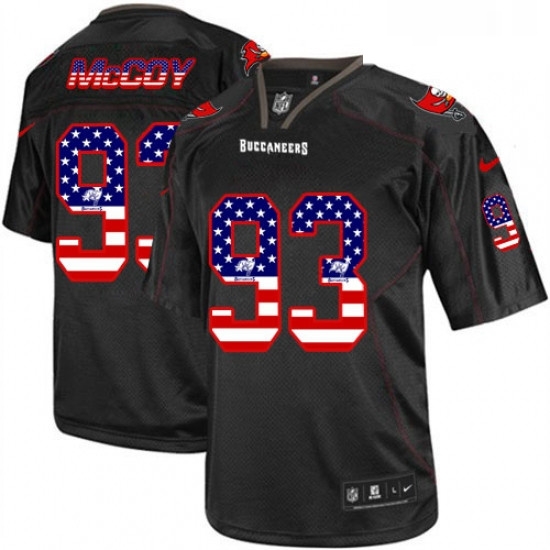 Mens Nike Tampa Bay Buccaneers 93 Gerald McCoy Elite Black USA Flag Fashion NFL Jersey Mens Nike Tampa Bay Buccaneers 93 Gerald McCoy Elite Black USA Flag Fashion NFL Jersey