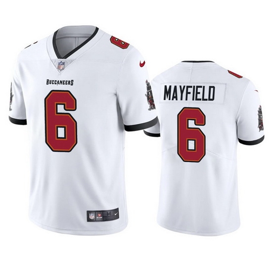Men's Tampa Bay Buccaneers #6 Baker Mayfield White Vapor Untouchable Limited Stitched Jersey Men's Tampa Bay Buccaneers #6 Baker Mayfield White Vapor Untouchable Limited Stitched Jersey