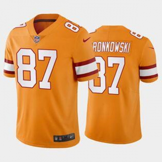 Men's Tampa Bay Buccaneers #87 Rob Gronkowski Orange Vapor Untouchable Limited Stitched Jersey Men's Tampa Bay Buccaneers #87 Rob Gronkowski Orange Vapor Untouchable Limited Stitched Jersey