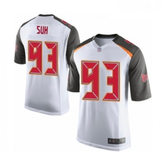 Mens Tampa Bay Buccaneers 93 Ndamukong Suh Game White Football Jersey Mens Tampa Bay Buccaneers 93 Ndamukong Suh Game White Football Jersey
