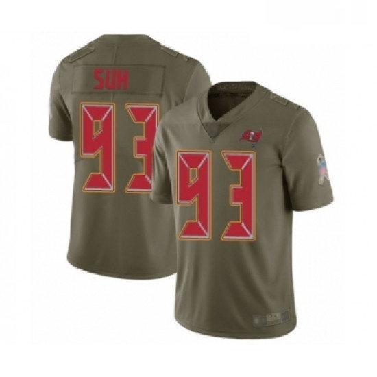 Mens Tampa Bay Buccaneers 93 Ndamukong Suh Limited Olive 2017 Salute to Service Football Jersey Mens Tampa Bay Buccaneers 93 Ndamukong Suh Limited Olive 2017 Salute to Service Football Jersey