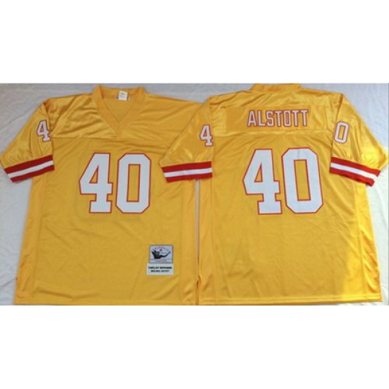 Mitchell&Ness Buccaneers 40 Mike Alstott Gold Throwback Stitched NFL Jersey Mitchell&Ness Buccaneers 40 Mike Alstott Gold Throwback Stitched NFL Jersey
