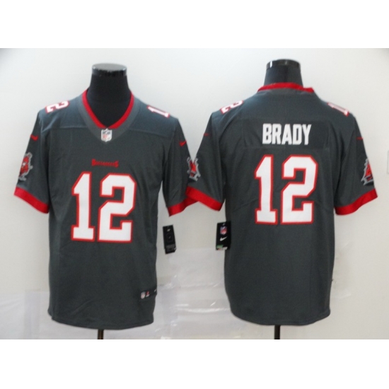 Nike Buccaneers 12 Tom Brady Gray New 2020 Vapor Untouchable Limited Jersey Nike Buccaneers 12 Tom Brady Gray New 2020 Vapor Untouchable Limited Jersey