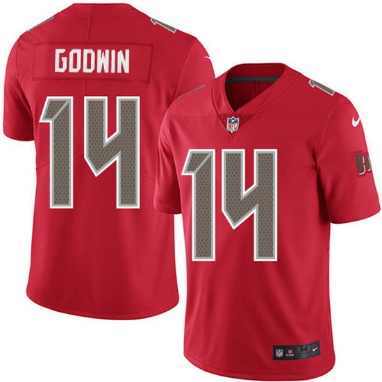 Nike Buccaneers 14 Chris Godwin Red Men Stitched NFL Limited Rush Jersey Nike Buccaneers 14 Chris Godwin Red Men Stitched NFL Limited Rush Jersey