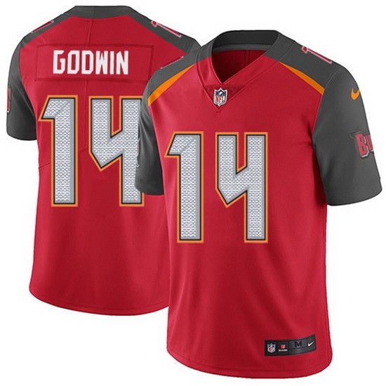 Nike Buccaneers 14 Chris Godwin Red Team Color Men Stitched NFL Vapor Untouchable Limited Jersey Nike Buccaneers 14 Chris Godwin Red Team Color Men Stitched NFL Vapor Untouchable Limited Jersey