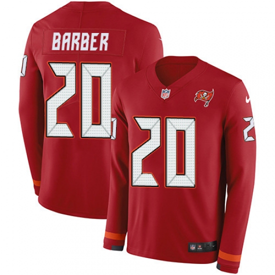 Nike Buccaneers 20 Ronde Barber Red Team Color Men s Stitched NFL Limited Therma Long Sleeve Jersey Nike Buccaneers 20 Ronde Barber Red Team Color Men s Stitched NFL Limited Therma Long Sleeve Jersey
