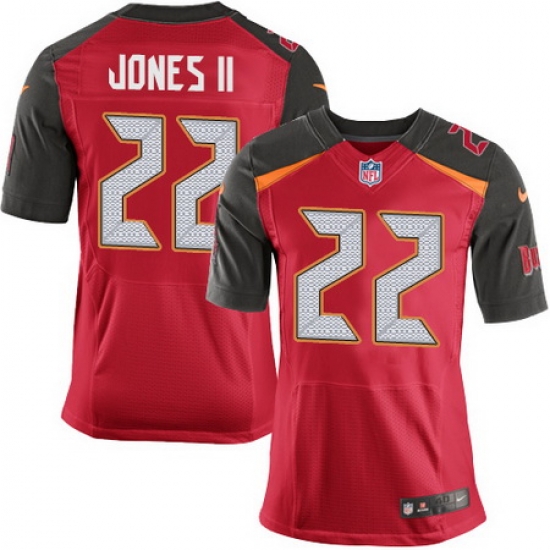 Nike Buccaneers #22 Ronald Jones II Red Team Color Mens Stitched NFL New Elite Jersey Nike Buccaneers #22 Ronald Jones II Red Team Color Mens Stitched NFL New Elite Jersey