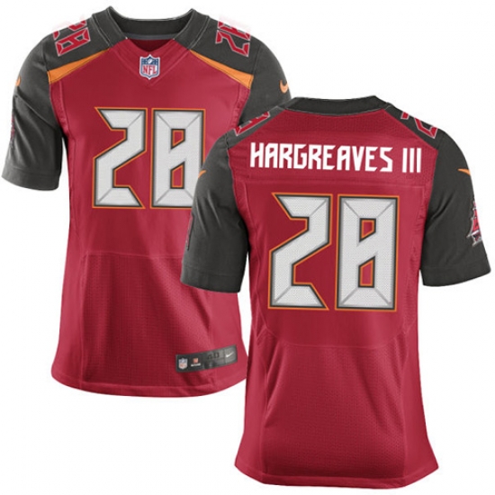 Nike Buccaneers #28 Vernon Hargreaves III Red Team Color Mens Stitched NFL New Elite Jersey Nike Buccaneers #28 Vernon Hargreaves III Red Team Color Mens Stitched NFL New Elite Jersey