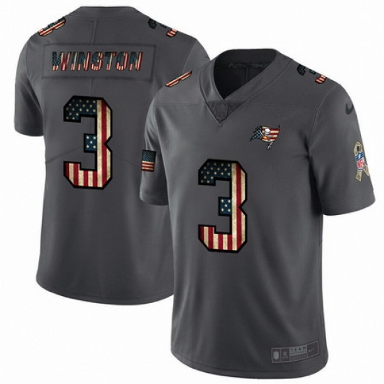 Nike Buccaneers 3 Jameis Winston 2019 Salute To Service USA Flag Fashion Limited Jersey Nike Buccaneers 3 Jameis Winston 2019 Salute To Service USA Flag Fashion Limited Jersey