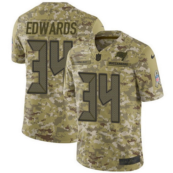 Nike Buccaneers 34 Mike Edwards Camo Men Stitched NFL Limited 2018 Salute To Service Jersey Nike Buccaneers 34 Mike Edwards Camo Men Stitched NFL Limited 2018 Salute To Service Jersey