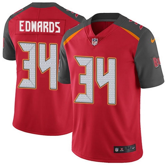Nike Buccaneers 34 Mike Edwards Red Team Color Men Stitched NFL Vapor Untouchable Limited Jersey Nike Buccaneers 34 Mike Edwards Red Team Color Men Stitched NFL Vapor Untouchable Limited Jersey
