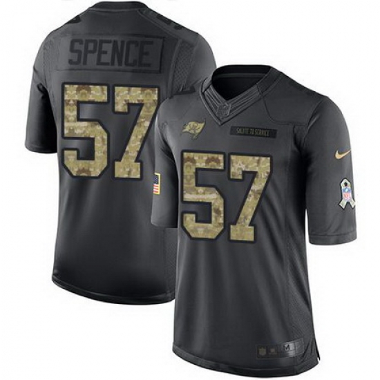 Nike Buccaneers #57 Noah Spence Black Mens Stitched NFL Limited 2016 Salute to Service Jersey Nike Buccaneers #57 Noah Spence Black Mens Stitched NFL Limited 2016 Salute to Service Jersey