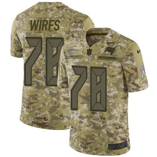 Nike Buccaneers 78 Tristan Wirfs Camo Men Stitched NFL Limited 2018 Salute To Service Jersey Nike Buccaneers 78 Tristan Wirfs Camo Men Stitched NFL Limited 2018 Salute To Service Jersey