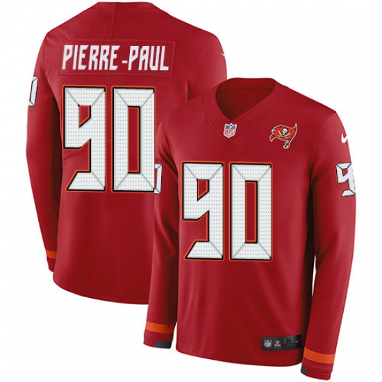 Nike Buccaneers 90 Jason Pierre Paul Red Team Color Men s Stitched NFL Limited Therma Long Sleeve Jersey Nike Buccaneers 90 Jason Pierre Paul Red Team Color Men s Stitched NFL Limited Therma Long Sleeve Jersey