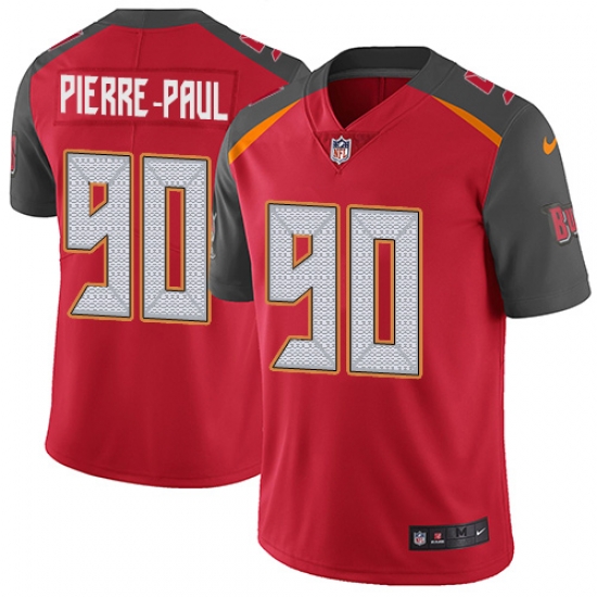 Nike Buccaneers #90 Jason Pierre Paul Red Team Color Mens Stitched NFL Vapor Untouchable Limited Jersey Nike Buccaneers #90 Jason Pierre Paul Red Team Color Mens Stitched NFL Vapor Untouchable Limited Jersey