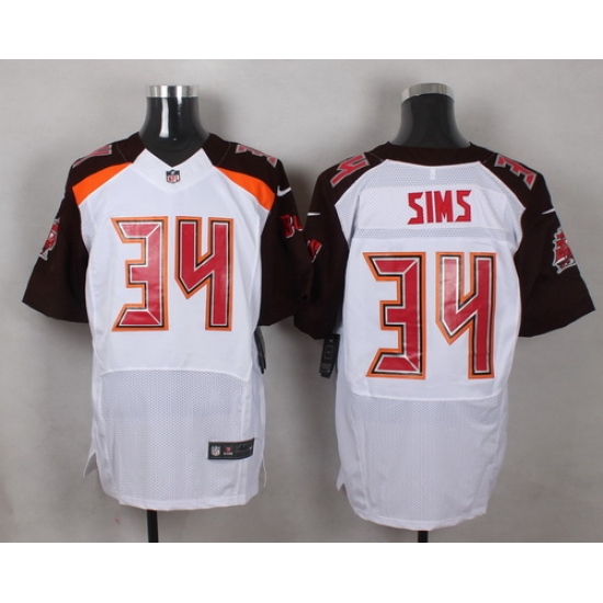 Nike Tampa Bay Buccaneers #34 Charles Sims White Mens Stitched NFL New Elite Jersey Nike Tampa Bay Buccaneers #34 Charles Sims White Mens Stitched NFL New Elite Jersey