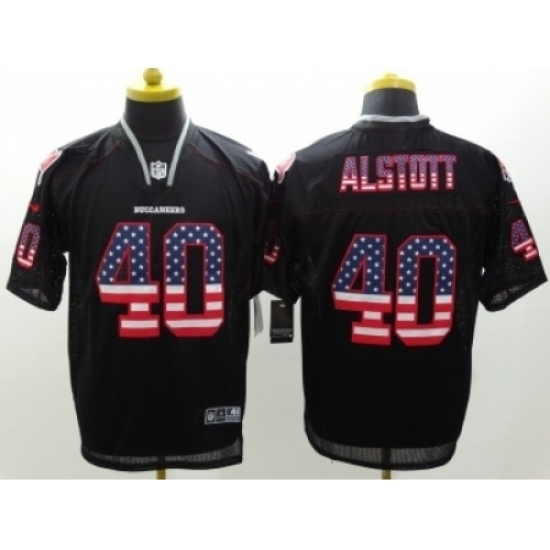 Nike Tampa Bay Buccaneers 40 Mike Alstott Black Elite USA Flag Fashion NFL Jersey Nike Tampa Bay Buccaneers 40 Mike Alstott Black Elite USA Flag Fashion NFL Jersey