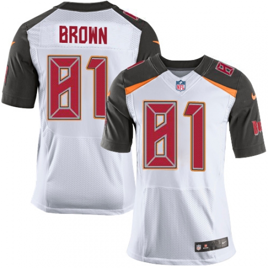 Nike Tampa Bay Buccaneers 81 Antonio Brown White Men Stitched NFL New Elite Jersey Nike Tampa Bay Buccaneers 81 Antonio Brown White Men Stitched NFL New Elite Jersey