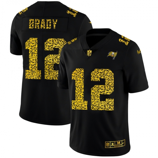 Tampa Bay Buccaneers 12 Tom Brady Men Nike Leopard Print Fashion Vapor Limited NFL Jersey Black Tampa Bay Buccaneers 12 Tom Brady Men Nike Leopard Print Fashion Vapor Limited NFL Jersey Black