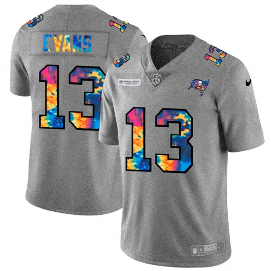 Tampa Bay Buccaneers 13 Mike Evans Men Nike Multi Color 2020 NFL Crucial Catch NFL Jersey Greyheather Tampa Bay Buccaneers 13 Mike Evans Men Nike Multi Color 2020 NFL Crucial Catch NFL Jersey Greyheather