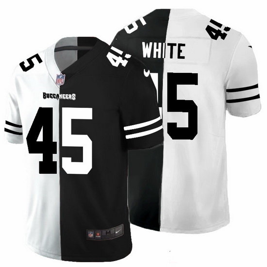 Tampa Bay Buccaneers 45 Devin White Men Black V White Peace Split Nike Vapor Untouchable Limited NFL Jersey Tampa Bay Buccaneers 45 Devin White Men Black V White Peace Split Nike Vapor Untouchable Limited NFL Jersey
