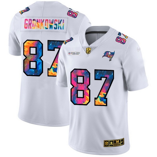 Tampa Bay Buccaneers 87 Rob Gronkowski Men White Nike Multi Color 2020 NFL Crucial Catch Limited NFL Jersey Tampa Bay Buccaneers 87 Rob Gronkowski Men White Nike Multi Color 2020 NFL Crucial Catch Limited NFL Jersey