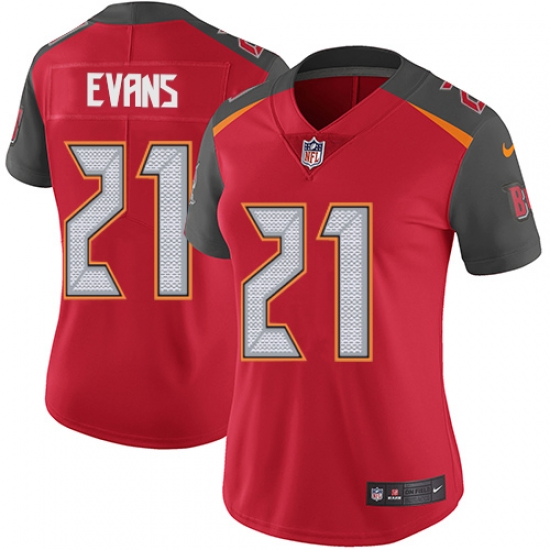 Nike Buccaneers #21 Justin Evans Red Team Color Womens Stitched NFL Vapor Untouchable Limited Jersey Nike Buccaneers #21 Justin Evans Red Team Color Womens Stitched NFL Vapor Untouchable Limited Jersey