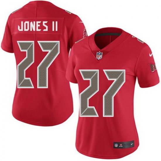 Nike Buccaneers #27 Ronald Jones II Red Womens Stitched NFL Limited Rush Jersey Nike Buccaneers #27 Ronald Jones II Red Womens Stitched NFL Limited Rush Jersey